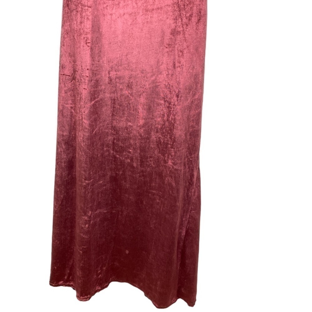 Free People Karlie Sleeveless Velvet Maroon Maxi Dress In Double Dare Size 12 - Picture 7 of 10